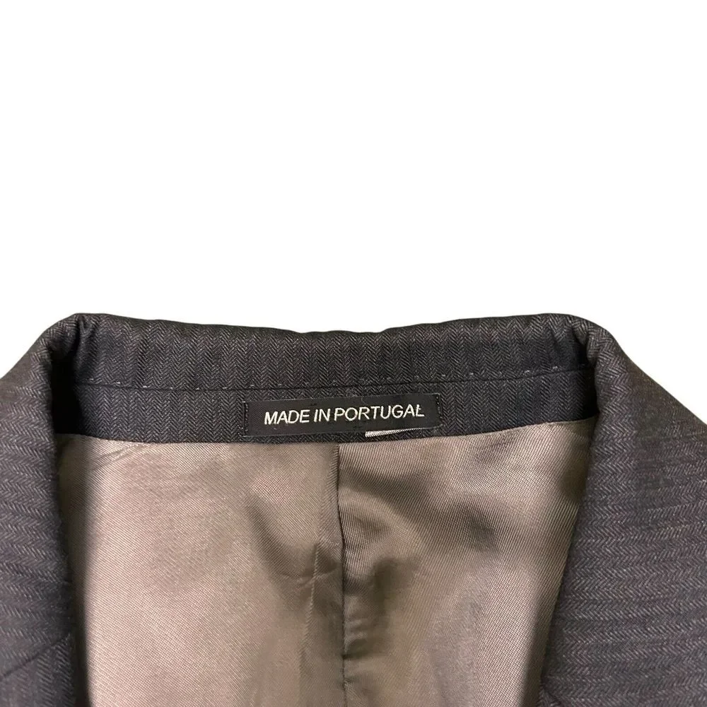 J‎ Hilburn Blazer Mens 43R 32x30 Gray Guabello Wool Coat Suit Set